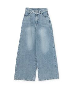 Mi-je / ミジェ その他パンツ | ハートレースアップワイドデニムパンツ