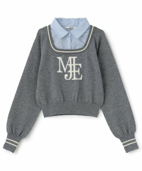 Mi-je / ミジェ ニット・セーター | シャギーロゴニットプルオーバー（グレー）