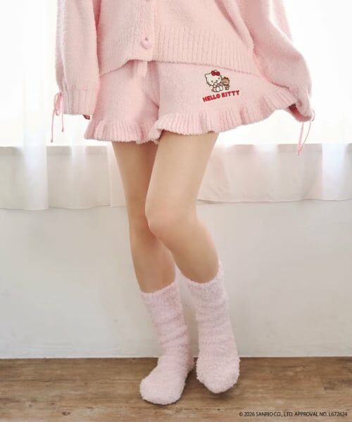 Mi-je / ミジェ ショート・ハーフ・半端丈パンツ | 【サンリオキャラクターズ/ハローキティ】マシュマロニットショートパンツ（ピンク）