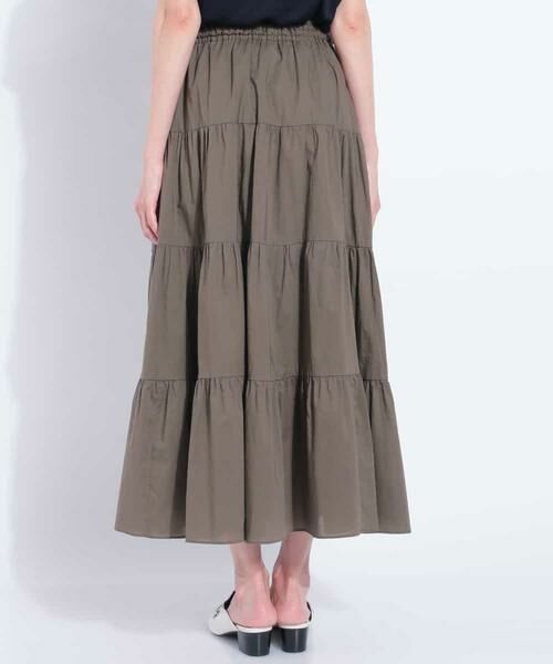 MICHEL KLEIN / ミッシェルクラン ロング・マキシ丈スカート | 【洗える】ソフトティアードロングスカート(ダークパープル) | 詳細4