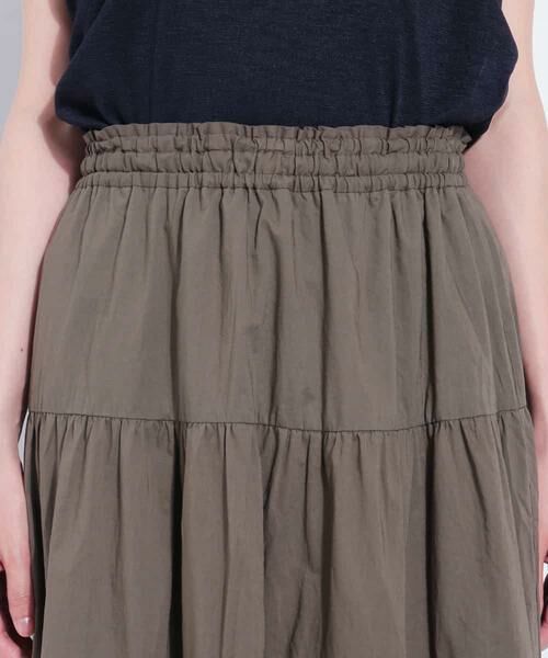 MICHEL KLEIN / ミッシェルクラン ロング・マキシ丈スカート | 【洗える】ソフトティアードロングスカート(ダークパープル) | 詳細5