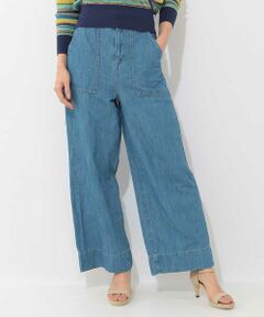 MICHEL KLEIN / ミッシェルクラン その他パンツ | 【洗える】リネンコットンワイドデニムパンツ