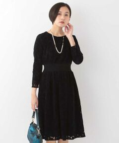 MICHEL KLEIN / ミッシェルクラン ロング・マキシ丈ワンピース | フロッキーレースワンピース