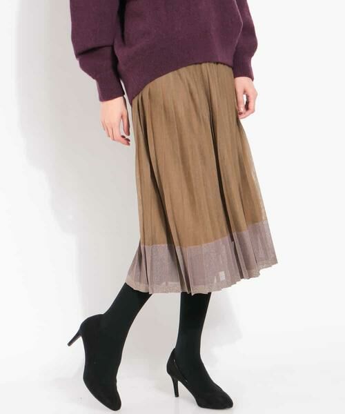 MICHEL KLEIN / ミッシェルクラン ロング・マキシ丈スカート | ニットプリーツスカート | 詳細1