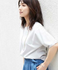 MICHEL KLEIN / ミッシェルクラン カットソー | 【WEB限定カラー/洗える】コットンドルマンスリーブカットソー