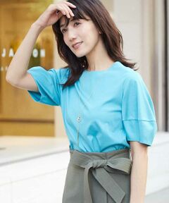 MICHEL KLEIN / ミッシェルクラン カットソー | 【WEB限定カラー/洗える】コットンパフスリーブカットソー