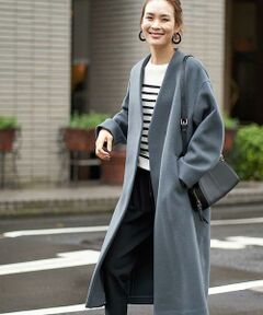 MICHEL KLEIN / ミッシェルクラン その他アウター | ハイセラータパイルVカラーロングコート