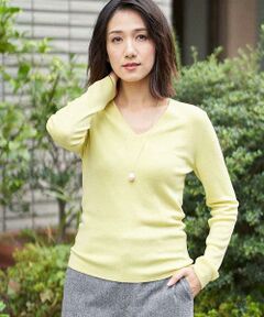 MICHEL KLEIN / ミッシェルクラン ニット・セーター | 【洗える】ウールVネックニットプルオーバー