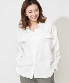 MICHEL KLEIN / ミッシェルクラン シャツ・ブラウス | 【洗える】ダルスラブツイルブラウス