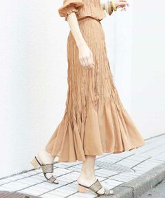 MICHEL KLEIN / ミッシェルクラン ロング・マキシ丈スカート | 【洗える/セットアップ対応】ワッシャーローンロングスカート