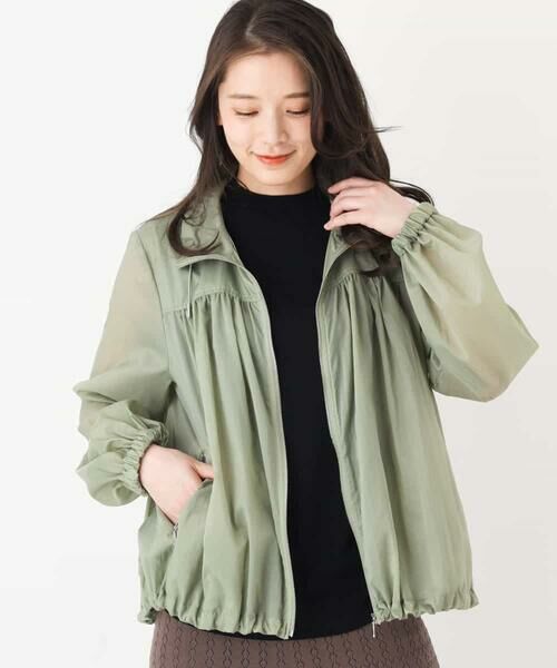 MICHEL KLEIN / ミッシェルクラン その他アウター | 【洗える】ギャザーライトブルゾン | 詳細1