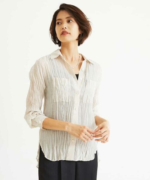 MICHEL KLEIN / ミッシェルクラン シャツ・ブラウス | 【洗える】シアーブラウス | 詳細15