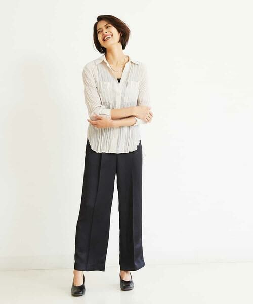 MICHEL KLEIN / ミッシェルクラン シャツ・ブラウス | 【洗える】シアーブラウス | 詳細16