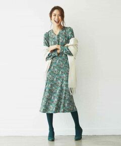 MICHEL KLEIN / ミッシェルクラン ロング・マキシ丈ワンピース | 【洗える】ペイズリープリントワンピース