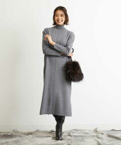 MICHEL KLEIN / ミッシェルクラン ロング・マキシ丈ワンピース | 【洗える】ウールニットワンピース