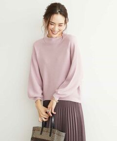 MICHEL KLEIN / ミッシェルクラン ニット・セーター | 【洗える/WEB限定カラー】AIR WOOLホールガーメントパフスリーブニット