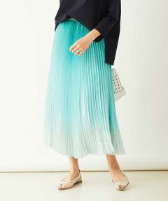 MICHEL KLEIN / ミッシェルクラン ロング・マキシ丈スカート | 【洗える】グラデーションプリーツスカート