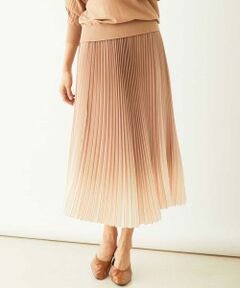 MICHEL KLEIN / ミッシェルクラン ロング・マキシ丈スカート | 【洗える】グラデーションプリーツスカート