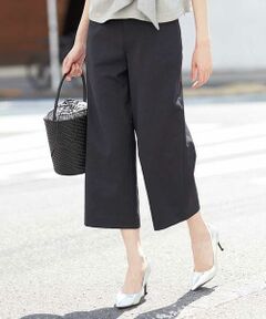 MICHEL KLEIN / ミッシェルクラン その他パンツ | 【機能性素材/洗える】ストレッチワイドクロップドパンツ