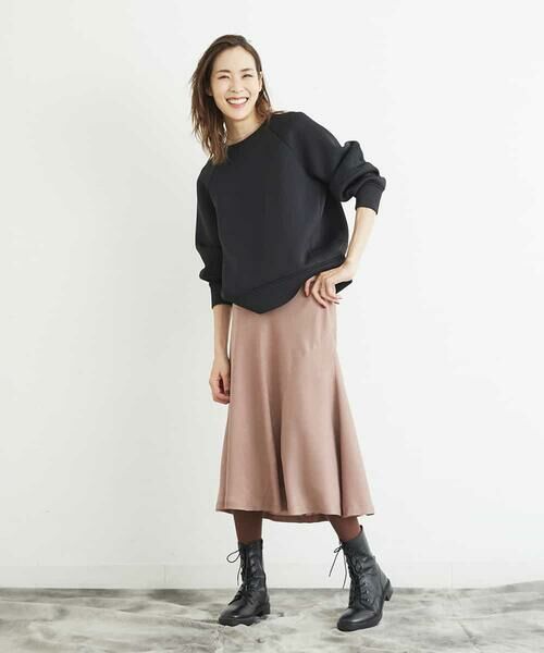 MICHEL KLEIN / ミッシェルクラン ロング・マキシ丈スカート | 【洗える】マロンサテンイレギュラーヘムスカート | 詳細18