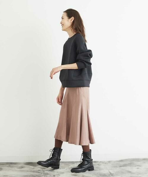 MICHEL KLEIN / ミッシェルクラン ロング・マキシ丈スカート | 【洗える】マロンサテンイレギュラーヘムスカート | 詳細19