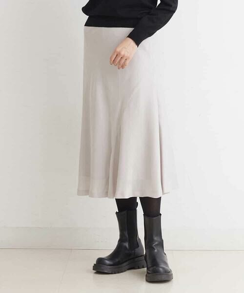 MICHEL KLEIN / ミッシェルクラン ロング・マキシ丈スカート | 【洗える】マロンサテンイレギュラーヘムスカート | 詳細22