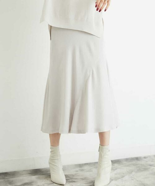 MICHEL KLEIN / ミッシェルクラン ロング・マキシ丈スカート | 【洗える】マロンサテンイレギュラーヘムスカート | 詳細24