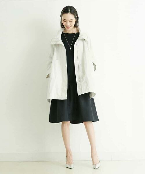 MICHEL KLEIN / ミッシェルクラン ロング・マキシ丈ワンピース | 【洗える】グログラン切り替えニットワンピース | 詳細18