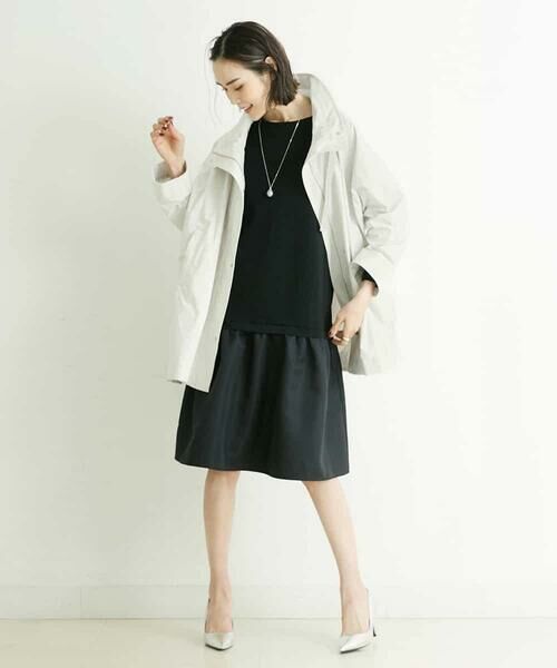 MICHEL KLEIN / ミッシェルクラン ロング・マキシ丈ワンピース | 【洗える】グログラン切り替えニットワンピース | 詳細19