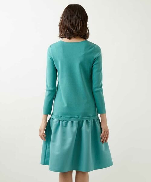 MICHEL KLEIN / ミッシェルクラン ロング・マキシ丈ワンピース | 【洗える】グログラン切り替えニットワンピース | 詳細3