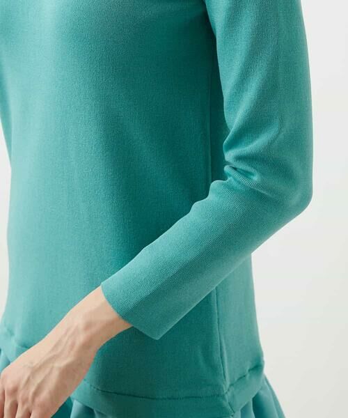 MICHEL KLEIN / ミッシェルクラン ロング・マキシ丈ワンピース | 【洗える】グログラン切り替えニットワンピース | 詳細5