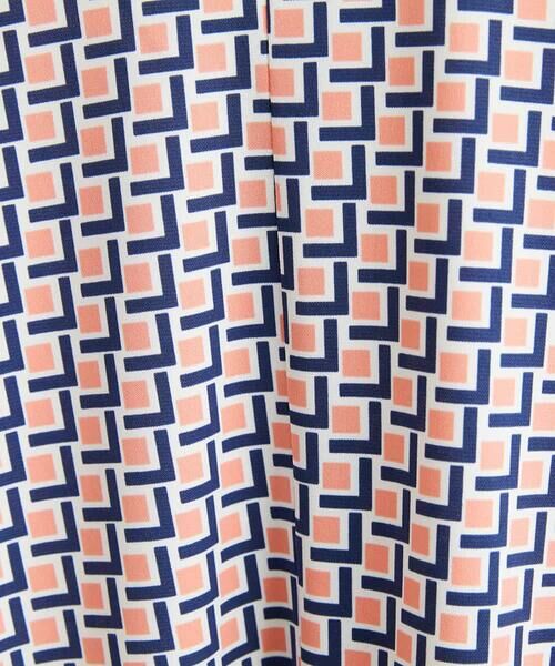 MICHEL KLEIN / ミッシェルクラン ミニ・ひざ丈スカート | [セットアップ対応/洗える]ジオメトリックプリントプリーツスカート | 詳細8