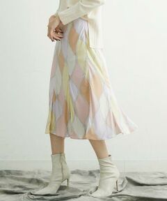 MICHEL KLEIN / ミッシェルクラン ロング・マキシ丈スカート | [洗える]フレンチマリンプリントフレアスカート