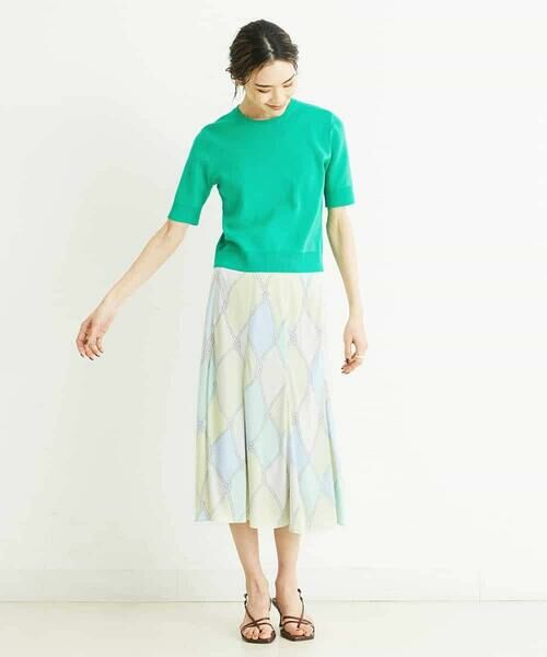 MICHEL KLEIN / ミッシェルクラン ロング・マキシ丈スカート | [洗える]フレンチマリンプリントフレアスカート | 詳細13