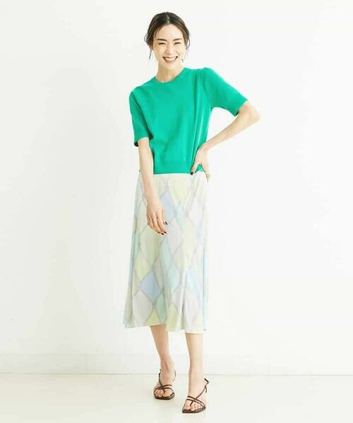 MICHEL KLEIN / ミッシェルクラン ロング・マキシ丈スカート | [洗える]フレンチマリンプリントフレアスカート | 詳細14