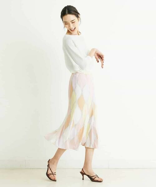 MICHEL KLEIN / ミッシェルクラン ロング・マキシ丈スカート | [洗える]フレンチマリンプリントフレアスカート | 詳細17