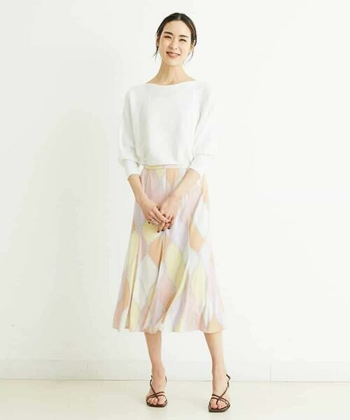 MICHEL KLEIN / ミッシェルクラン ロング・マキシ丈スカート | [洗える]フレンチマリンプリントフレアスカート | 詳細18