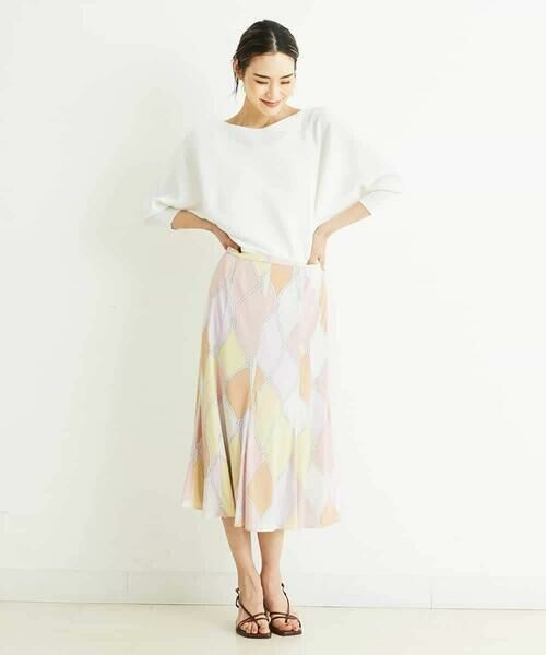 MICHEL KLEIN / ミッシェルクラン ロング・マキシ丈スカート | [洗える]フレンチマリンプリントフレアスカート | 詳細19