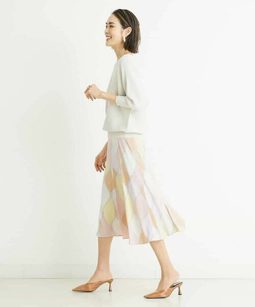 MICHEL KLEIN / ミッシェルクラン ロング・マキシ丈スカート | [洗える]フレンチマリンプリントフレアスカート | 詳細23