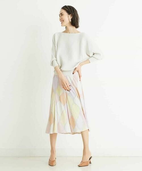 MICHEL KLEIN / ミッシェルクラン ロング・マキシ丈スカート | [洗える]フレンチマリンプリントフレアスカート | 詳細25