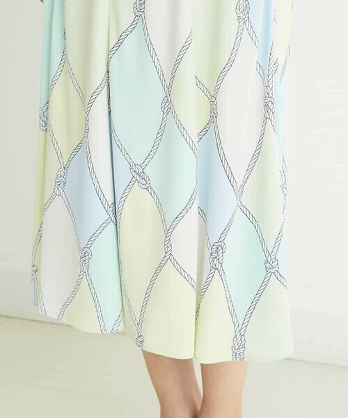 MICHEL KLEIN / ミッシェルクラン ロング・マキシ丈スカート | [洗える]フレンチマリンプリントフレアスカート | 詳細8