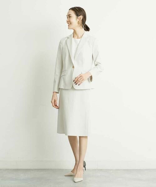 MICHEL KLEIN / ミッシェルクラン ミニ・ひざ丈スカート | トリコットカノコセミフレアスカート（セットアップ対応） | 詳細1