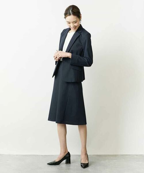 MICHEL KLEIN / ミッシェルクラン ミニ・ひざ丈スカート | トリコットカノコセミフレアスカート（セットアップ対応） | 詳細18