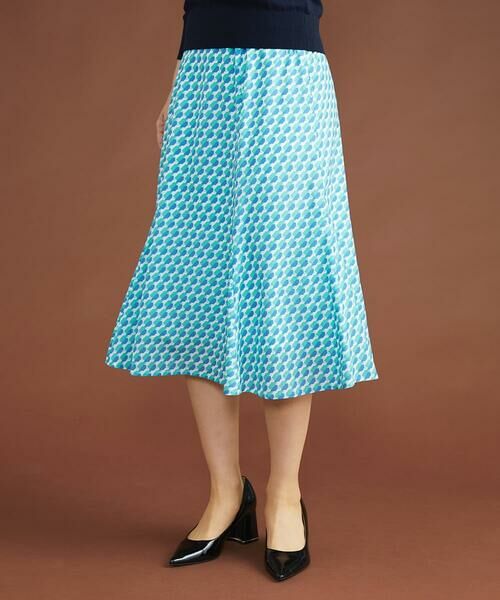 MICHEL KLEIN / ミッシェルクラン ロング・マキシ丈スカート | ジオメトリックフレアスカート（オリジナルプリント/セットアップ対応） | 詳細11