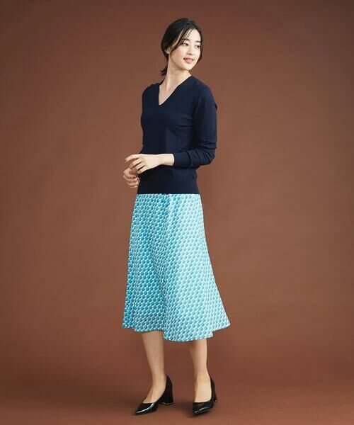 MICHEL KLEIN / ミッシェルクラン ロング・マキシ丈スカート | ジオメトリックフレアスカート（オリジナルプリント/セットアップ対応） | 詳細12