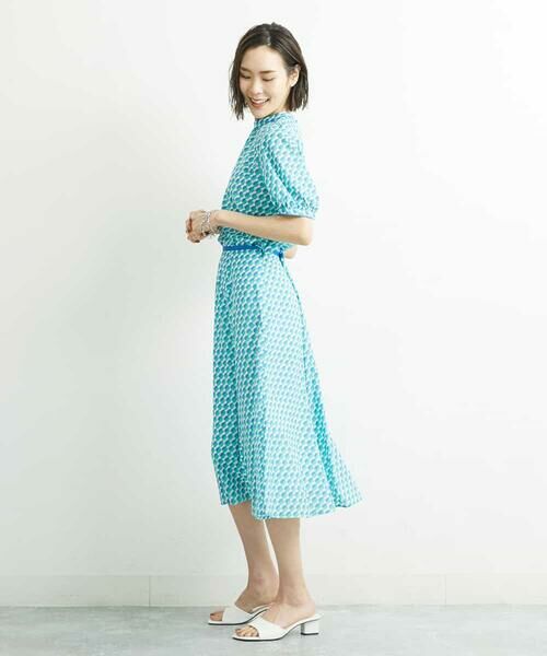 MICHEL KLEIN / ミッシェルクラン ロング・マキシ丈スカート | ジオメトリックフレアスカート（オリジナルプリント/セットアップ対応） | 詳細15