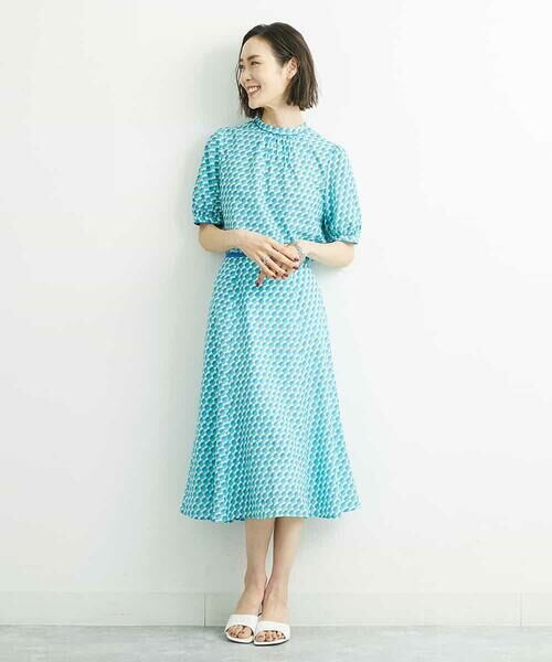 MICHEL KLEIN / ミッシェルクラン ロング・マキシ丈スカート | ジオメトリックフレアスカート（オリジナルプリント/セットアップ対応） | 詳細17