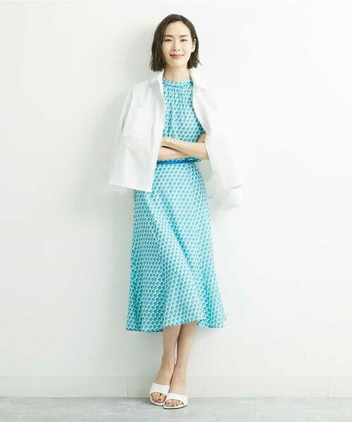 MICHEL KLEIN / ミッシェルクラン ロング・マキシ丈スカート | ジオメトリックフレアスカート（オリジナルプリント/セットアップ対応） | 詳細20