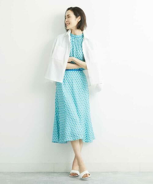 MICHEL KLEIN / ミッシェルクラン ロング・マキシ丈スカート | ジオメトリックフレアスカート（オリジナルプリント/セットアップ対応） | 詳細21