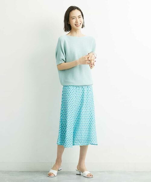 MICHEL KLEIN / ミッシェルクラン ロング・マキシ丈スカート | ジオメトリックフレアスカート（オリジナルプリント/セットアップ対応） | 詳細22